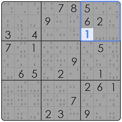 sudoku hidden single